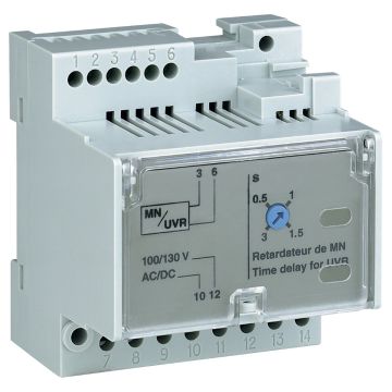 MN delay unit, MasterPact MTZ, adjustable time delay 0.5s to 3s, 48/60VDC, 48/60VAC 50/60Hz, spare part