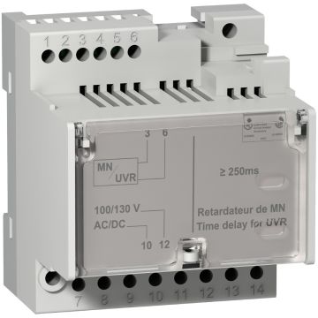 MN delay unit, MasterPact MTZ, fixed time delay 0.25s, 100/130VDC, 100/130VAC 50/60Hz, spare part