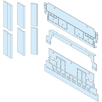 Form 2 side barrier for lateral vertical busbars