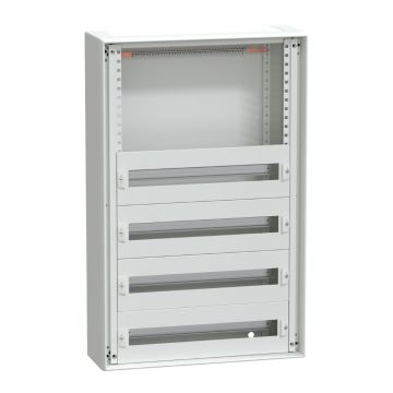 Enclosure, PrismaSeT G, for modular devices, wall mounted, W600mm, H930mm (4R + incomer), IP30, with front plates, Pack 250