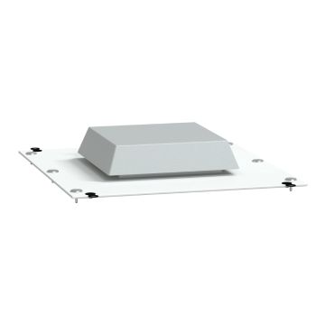 Roof plate, PrismaSeT P, for enclosure, W800mm, D400mm, IP54, with cut-out for top hood, white, RAL 9003