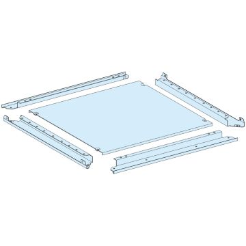 Gland plate, PrismaSeT P, Plain type, for enclosure W300mm, D400mm, IP55, white, RAL 9003