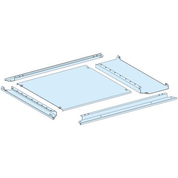 Gland plate, PrismaSeT P, Plain type, for enclosure W650+150mm, D400mm, IP55, white, RAL 9003