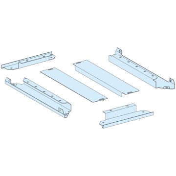 Gland plate, PrismaSeT P, Two-part gland plate, for enclosure W400mm, D400mm, IP31, white, RAL 9003