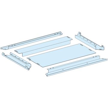 Gland plate, PrismaSeT P, Two-part gland plate, for enclosure W650mm, D400mm, IP31, white, RAL 9003