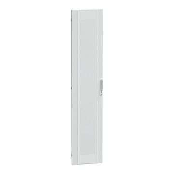 Door, PrismaSeT P, Floor-standing, transparent, reversible opening, 36M, W400, 2 locks, IP30, white, RAL 9003