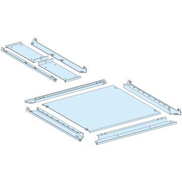 Gland plate, PrismaSeT P, Plain type, for enclosure W650+150mm D600mm, IP55, white, RAL 9003