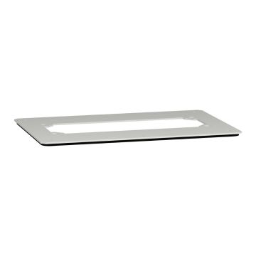 Support gland plate, PrismaSeT G, cut-outs, FL21 gland plate, for enclosure, W600mm/300mm, IP55, white, RAL 9003