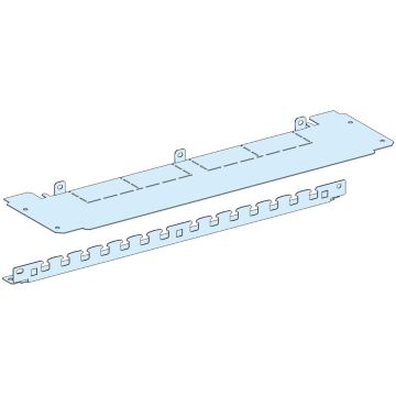 Gland plate, PrismaSeT G, plinth mounted, for floor-standing enclosure, W600mm, IP31 to IP43, white, RAL 9003