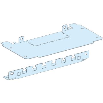 Gland plate, PrismaSeT G, plinth mounted, for floor-standing enclosure, W300mm, IP31 to IP43, white, RAL 9003