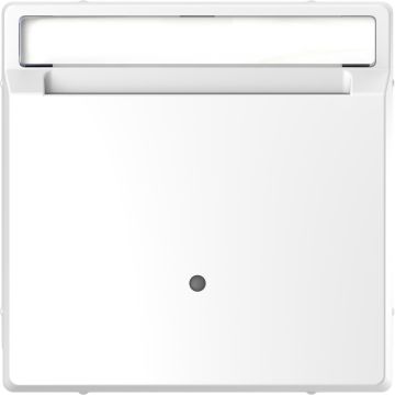 Cover plate, Merten System M, for Hotel keycard holder, with labelling field, lotus white