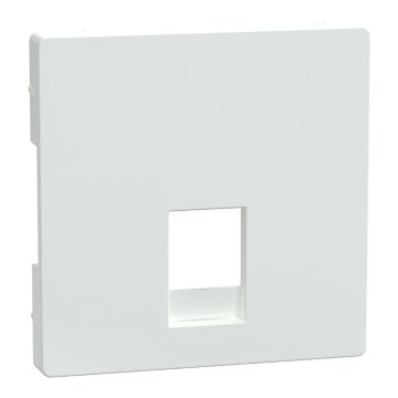 Coverl plate for telephone socket, RJ11/RJ12, lotus white