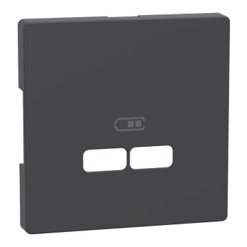 Cover plate, Merten System M, for 2 USB charger, anthracite