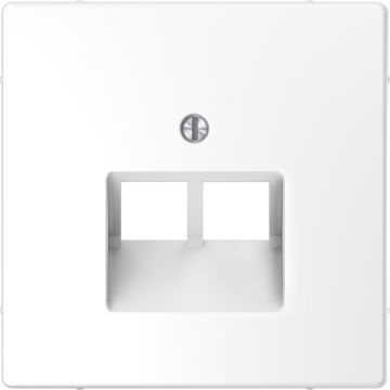 Central plate for RJ45 insert, 2-gang, lotus white, System Design