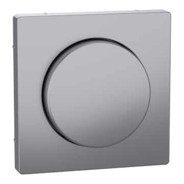 Cover plate, Merten System M, with rotary knob, stainless steel