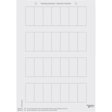 Labelling sheets for push-buttons, polar white, System M