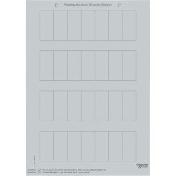 Labelling sheets for push-buttons, silver, System M