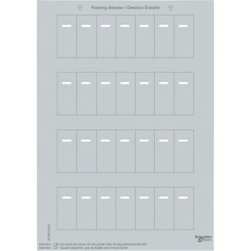 Labelling sheets for multi-function push-button w. IR receiver, silver, System M