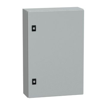 Spacial CRN plain door w/o mount.plate. H600xW400xD150 IP66 IK10 RAL7035..