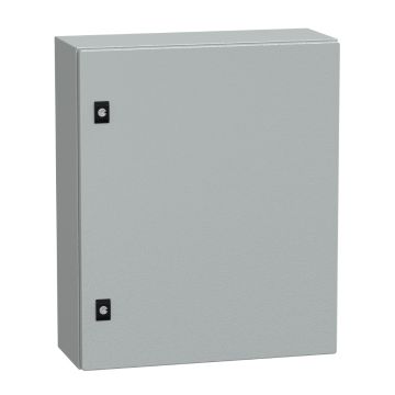 Spacial CRN plain door w/o mount.plate. H600xW500xD200 IP66 IK10 RAL7035..