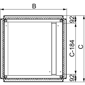 Spacial SF 1 entry cable gland plate - fixed by clips - 400x600 mm