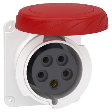 Socket, Mureva PK, panel-mounted, fast connection, 32A, 3P+N+E, 400V, IP67