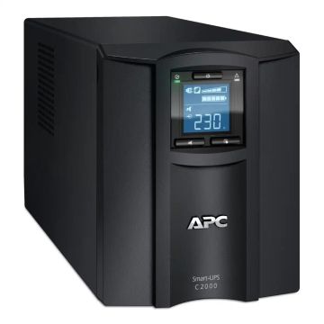 APC Smart-UPS C, Line Interactive, 2000VA, Tower, 230V, 6x IEC C13+1x IEC C19 outlets, USB and Serial communication, AVR, Graphic LCD