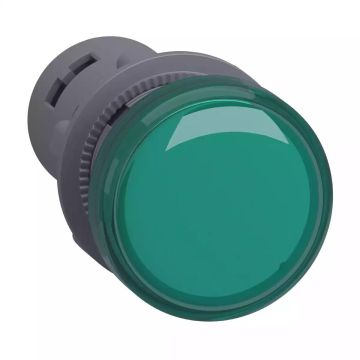 22mm PILOT LIGHT,12V AC/DC,GREEN