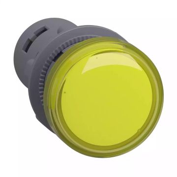 22mm PILOT LIGHT,12V AC/DC,YELLOW