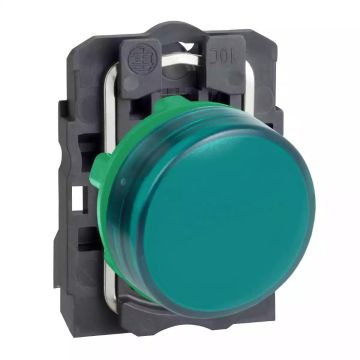 Pilot light, complete, 230-240V, Green