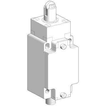 Limit switch, XC Standard, XCKJ, steel roller plunger reinforced, 1NC+1 NO, snap, M12