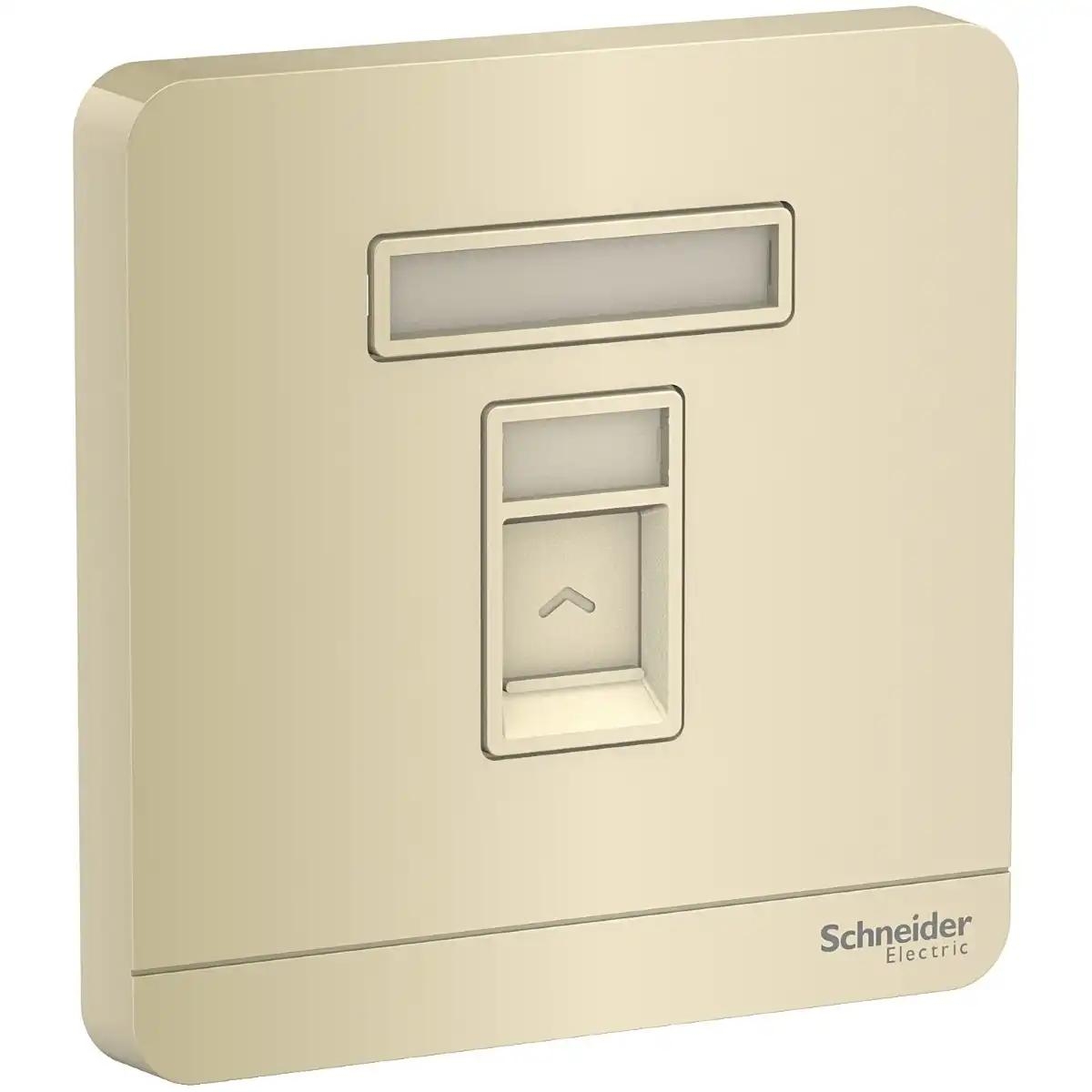 1G Tel Socket, Shuttered Wallplate, WG