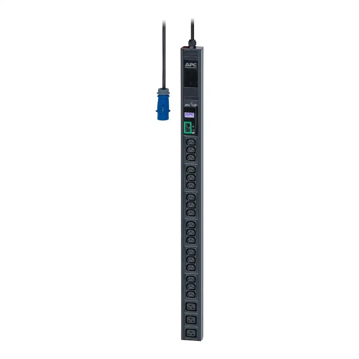 APC Easy Rack PDU, Metered, 0U, 1 Phase, 3.7kW, 230V, 16A, 18 x C13 and 3 x C19 outlets, IEC60309 2P+E inlet