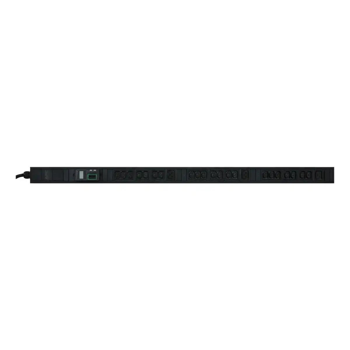 APC Easy Rack PDU, Metered, 0U, 3 Phase, 11kW, 230V, 16A, 21 x C13 and 3 x C19 outlets, IEC60309 3P+N+PE inlet