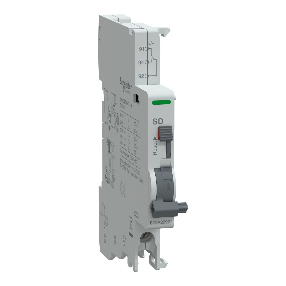 Fault contact, Easy9 Pro, SD, 240VAC to 415VAC, 24VDC to 130VDC, bottom connection