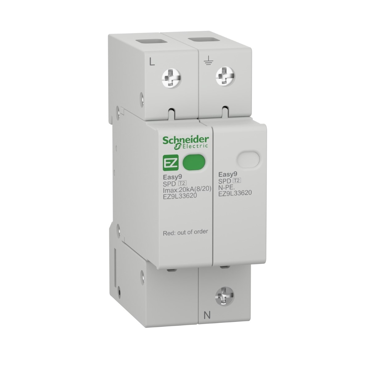 Easy9 surge arrester - 1P + N - 230 V - 20000 A