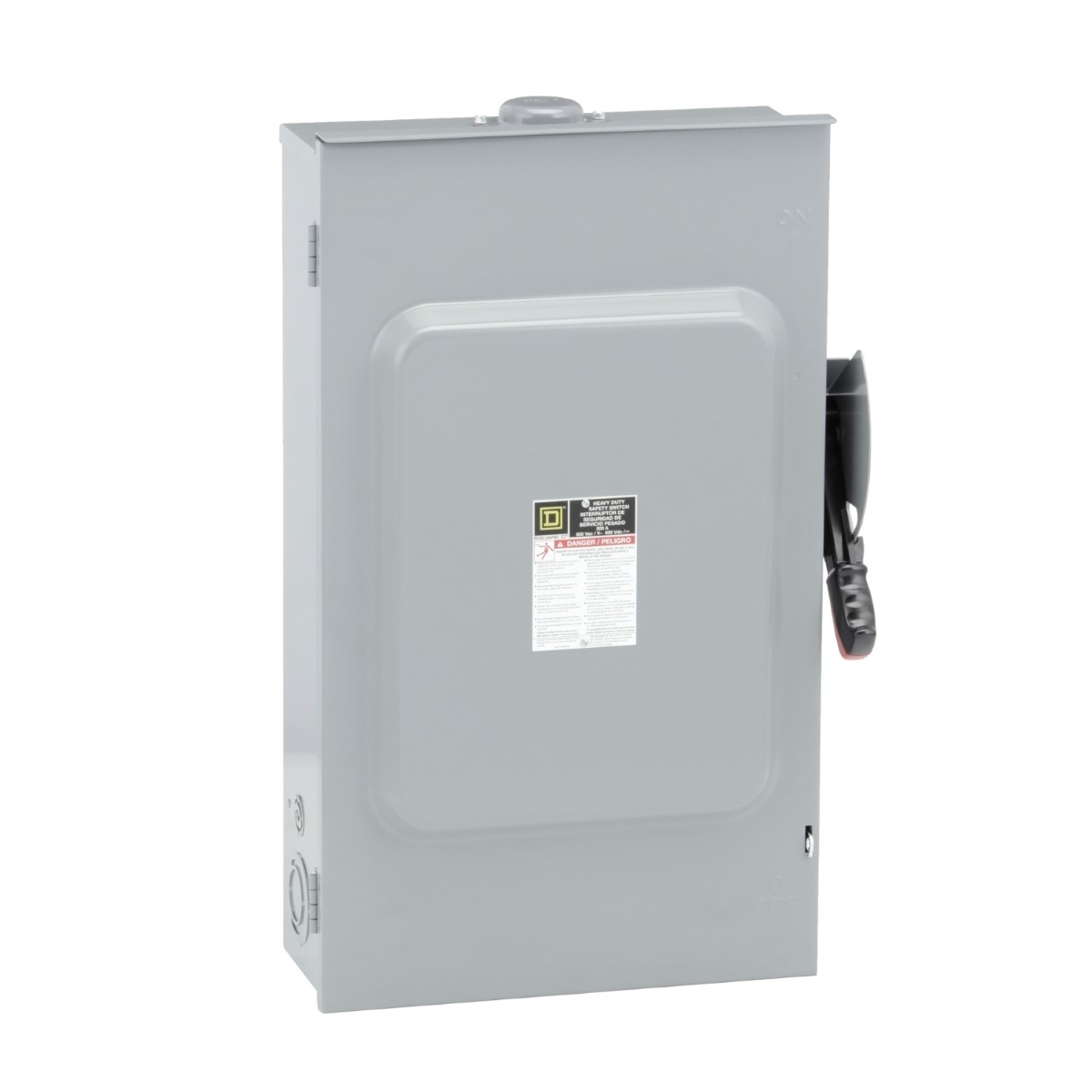 Safety switch, heavy duty, non fusible, 200A, 3 wire, 3 pole, 150hp, 600VAC/DC, NEMA 3R, bolt on hub provision