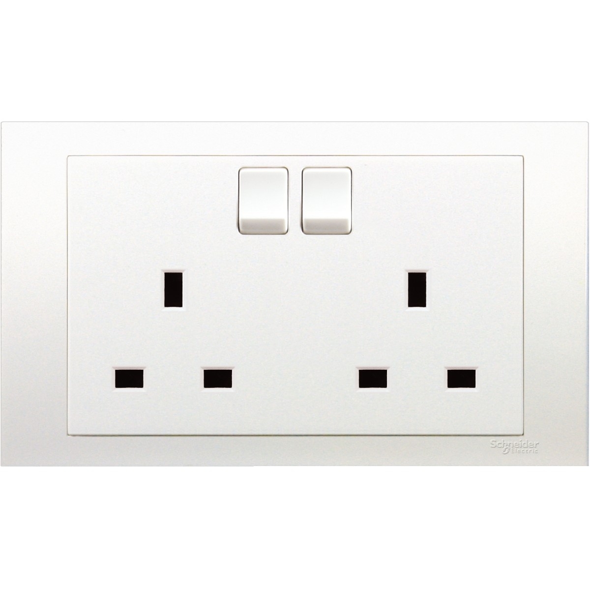 Switched Socket, Vivace, 13A, 250V, 2 gang, white