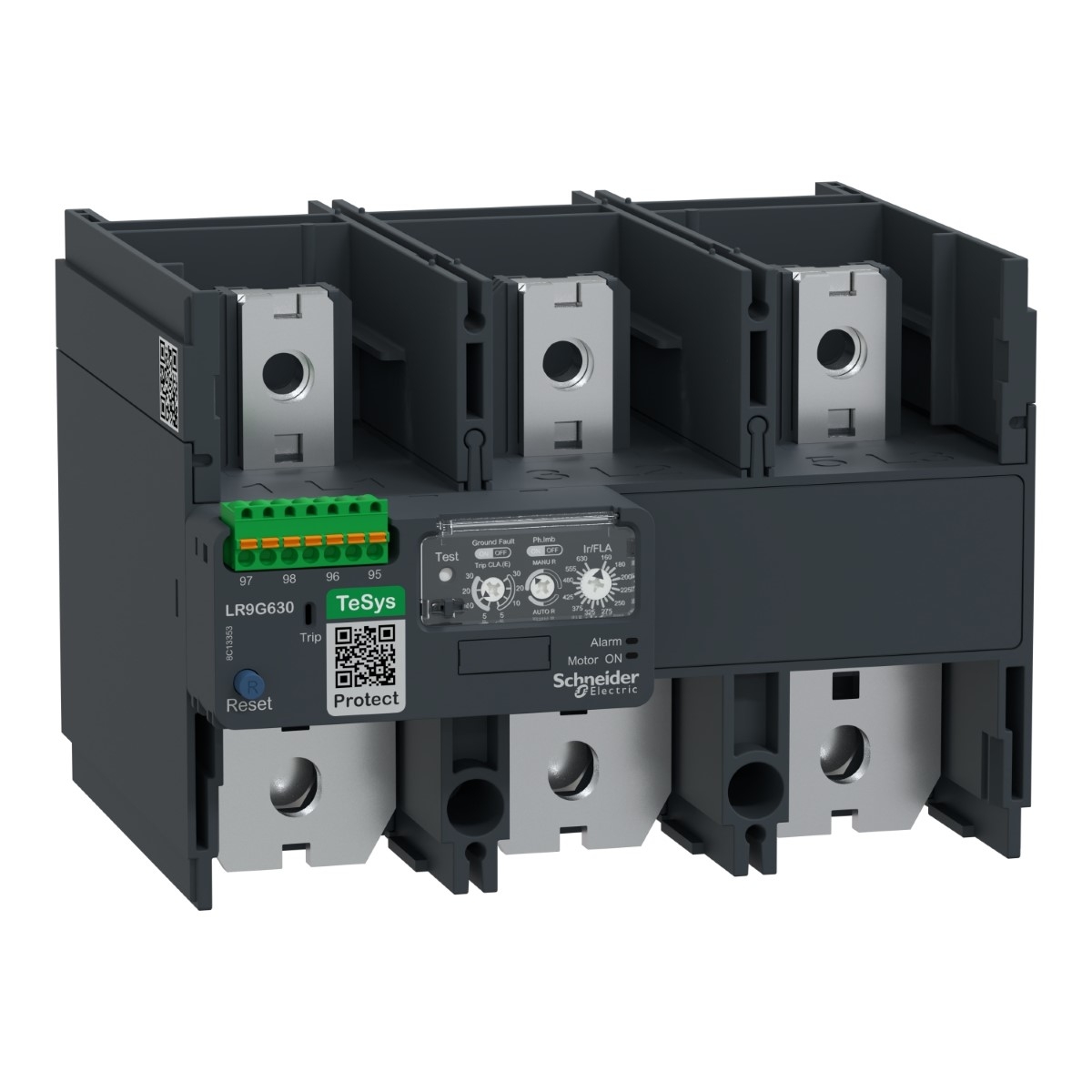 Electronic thermal overload relay,TeSys Giga,160-630 A,class 5E-30E,push-in control connection