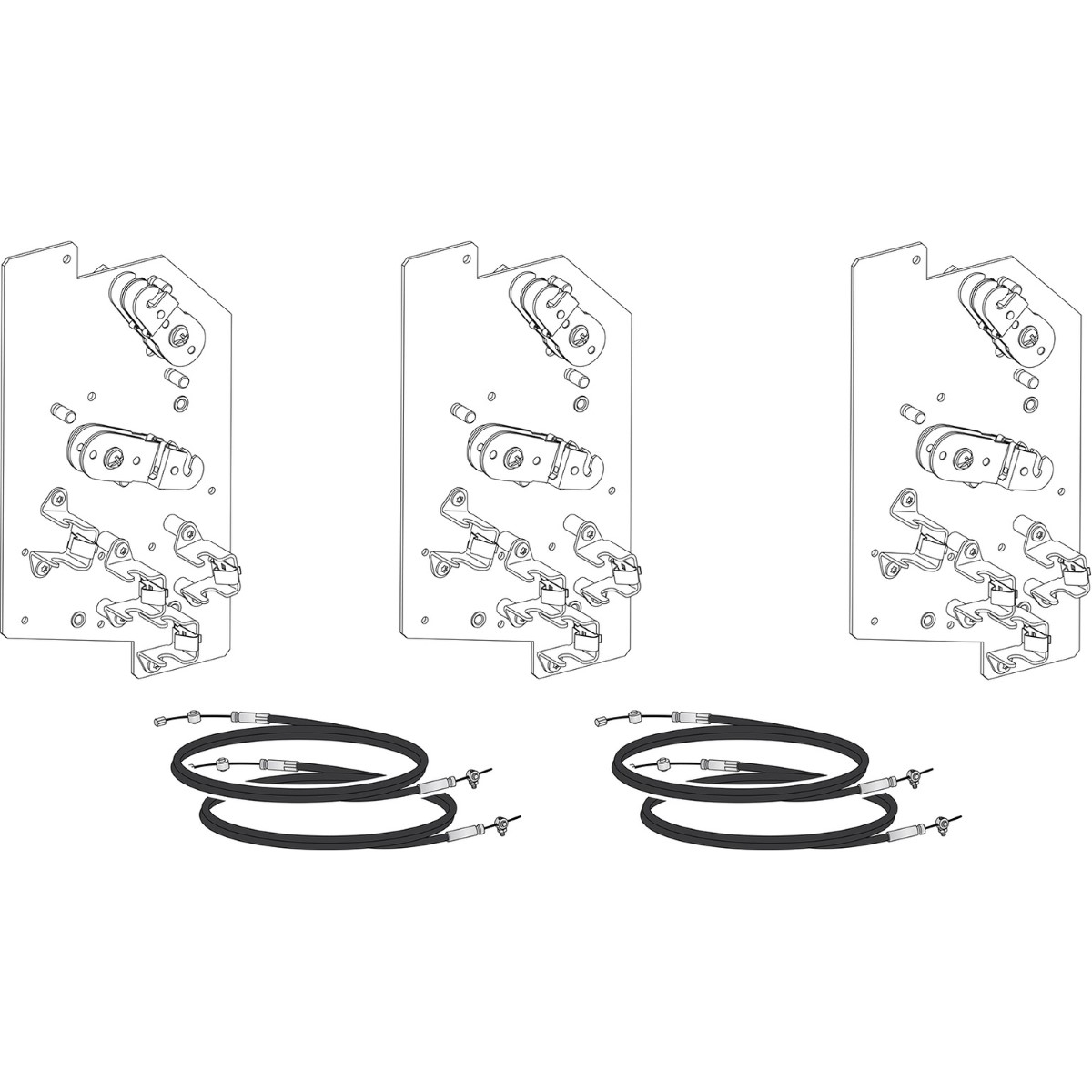 Mechanical interlocking, MasterPact MTZ2/MTZ3 fixed/drawout, 1 cable interlocking kit, 2N/1R, spare part