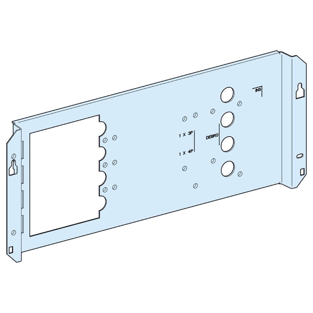 MOUNTING PLATE NSX 250 HZ. FIX+MOT/PLUG-IN