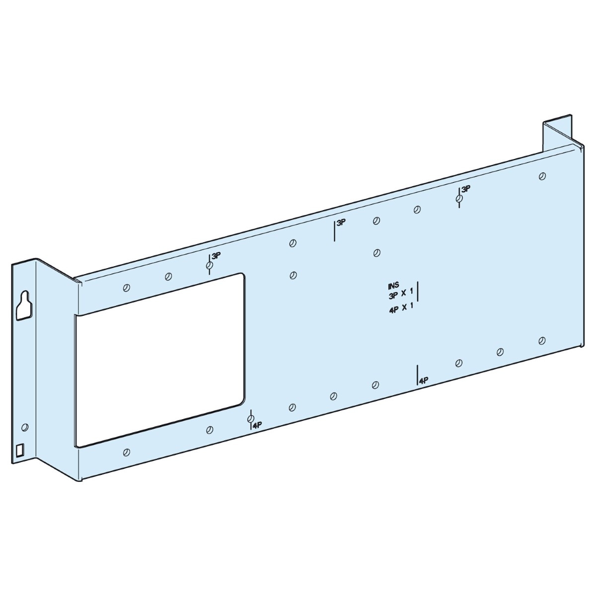 MOUNTING PLATE NSX/CVS/VIGI/INS 250 V. FIX.TOGGLE