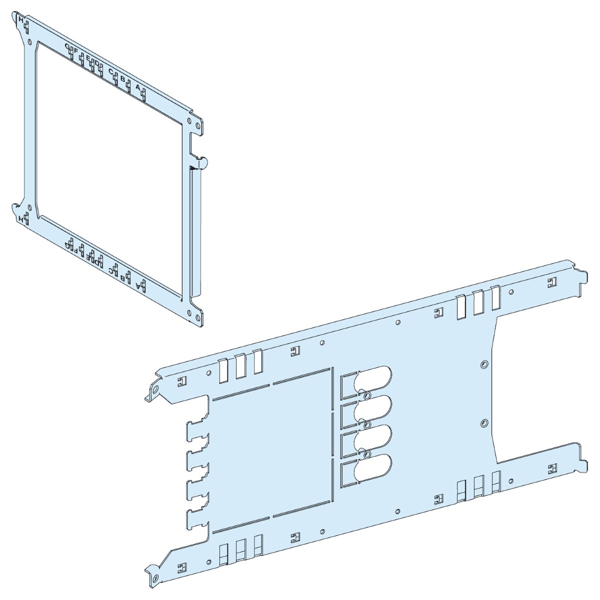 MOUNTING PLATE VIGI NSX WITHDRAWABLE ALL CONTROLS-3/4P 250A HORIZONTAL WIDTH650