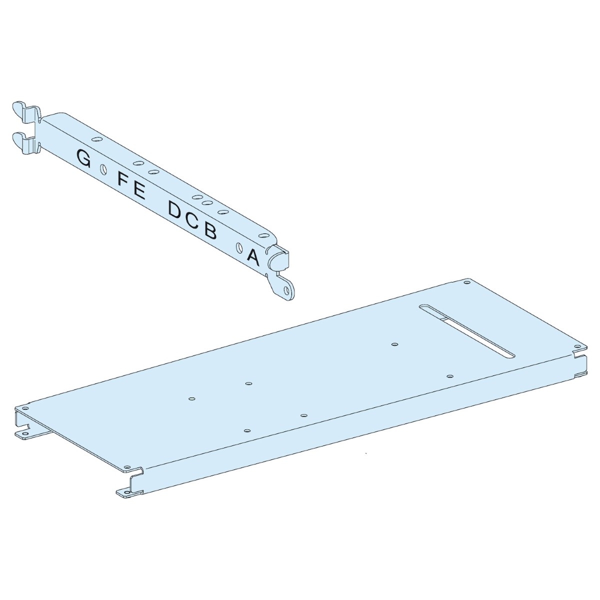 Mounting Plate Vert. Withd. NT-MTZ1/NS 3P/4P 1600A W650 Prisma P