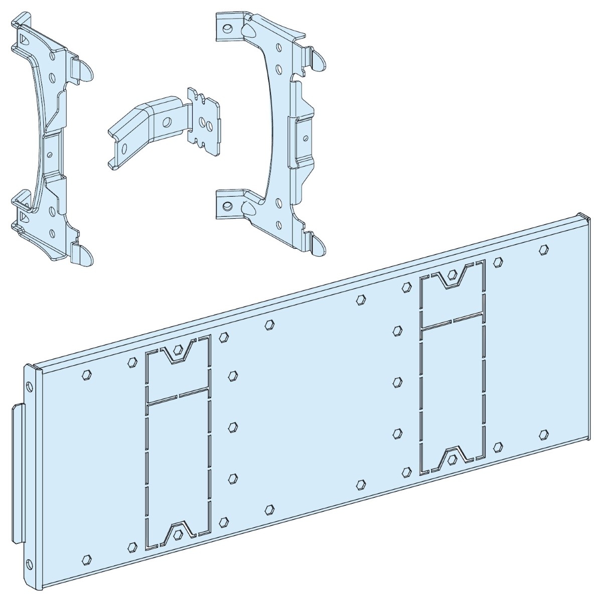 MOUNTING PLATE FOR EZC FIXED -3P/4P 250A VERTICAL AND HORIZONTAL IN WIDTH 650