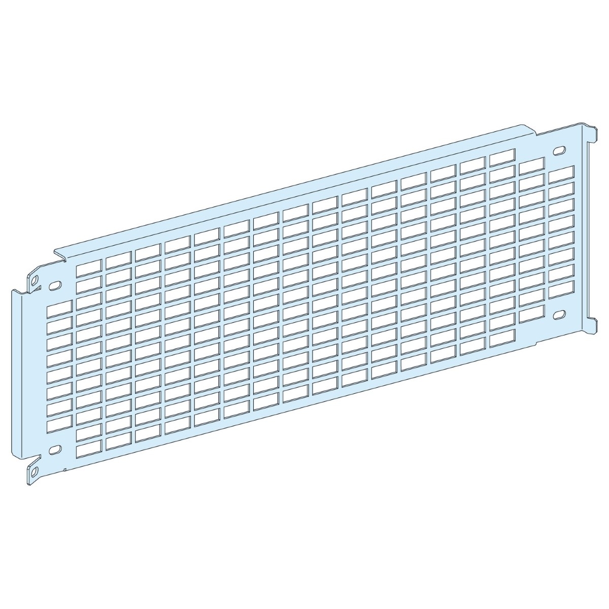 Universal slotted mounting plate, 4 modules