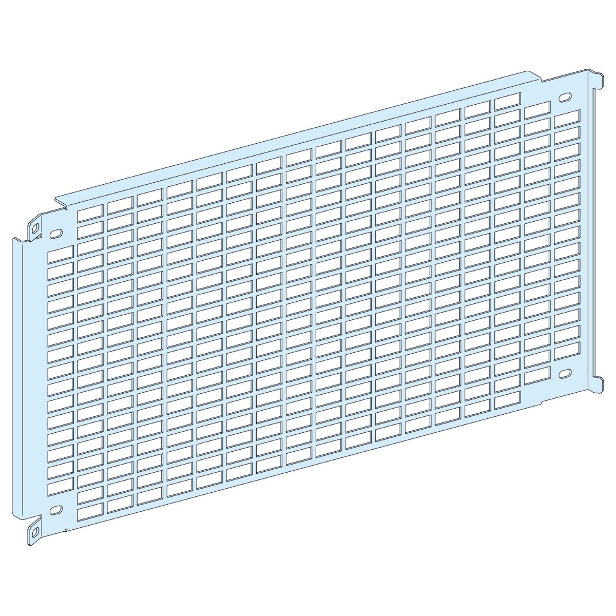 Universal slotted mounting plate, 6 modules