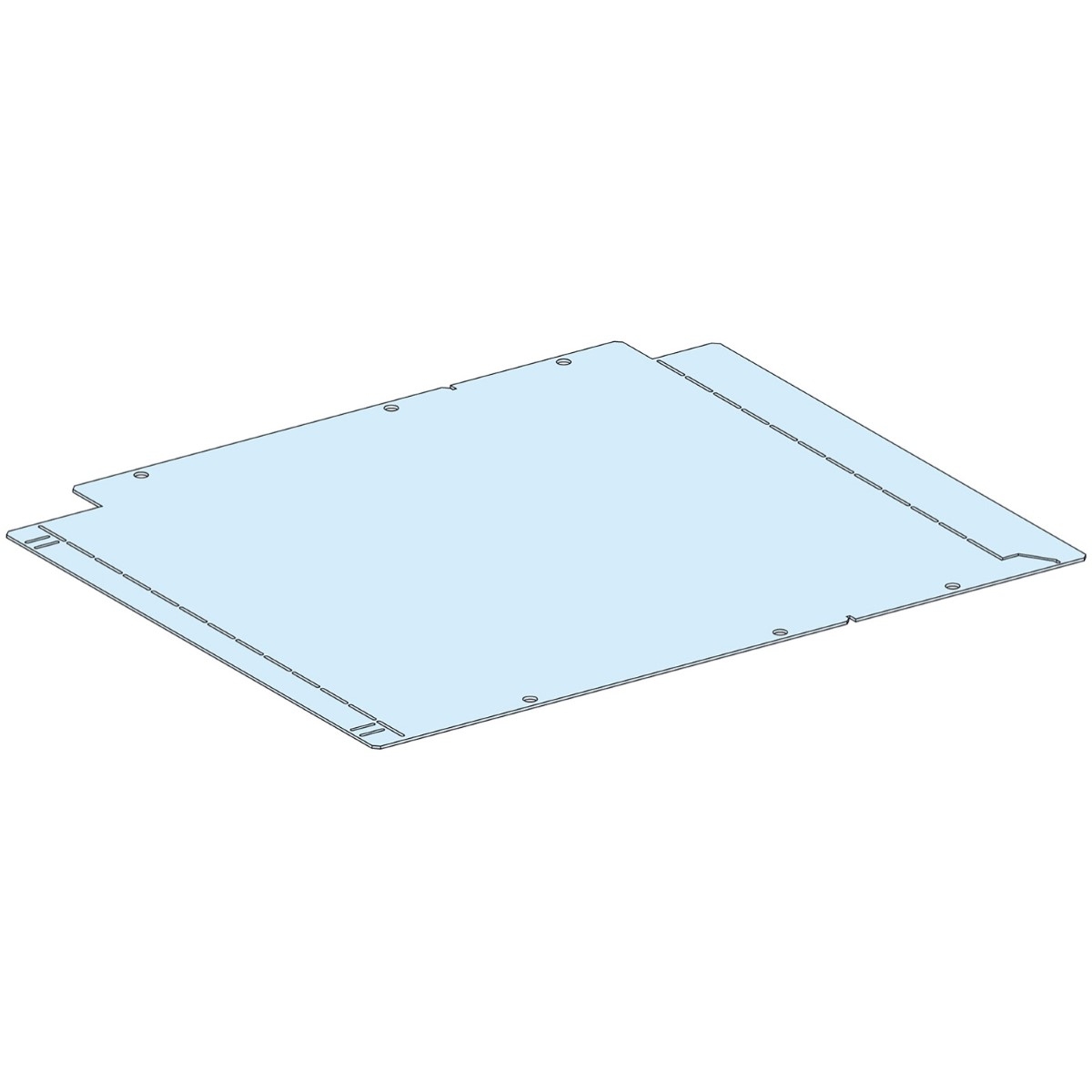 Plain barrier for bottom horizontal busbars, W = 400 mm, D = 400 mm