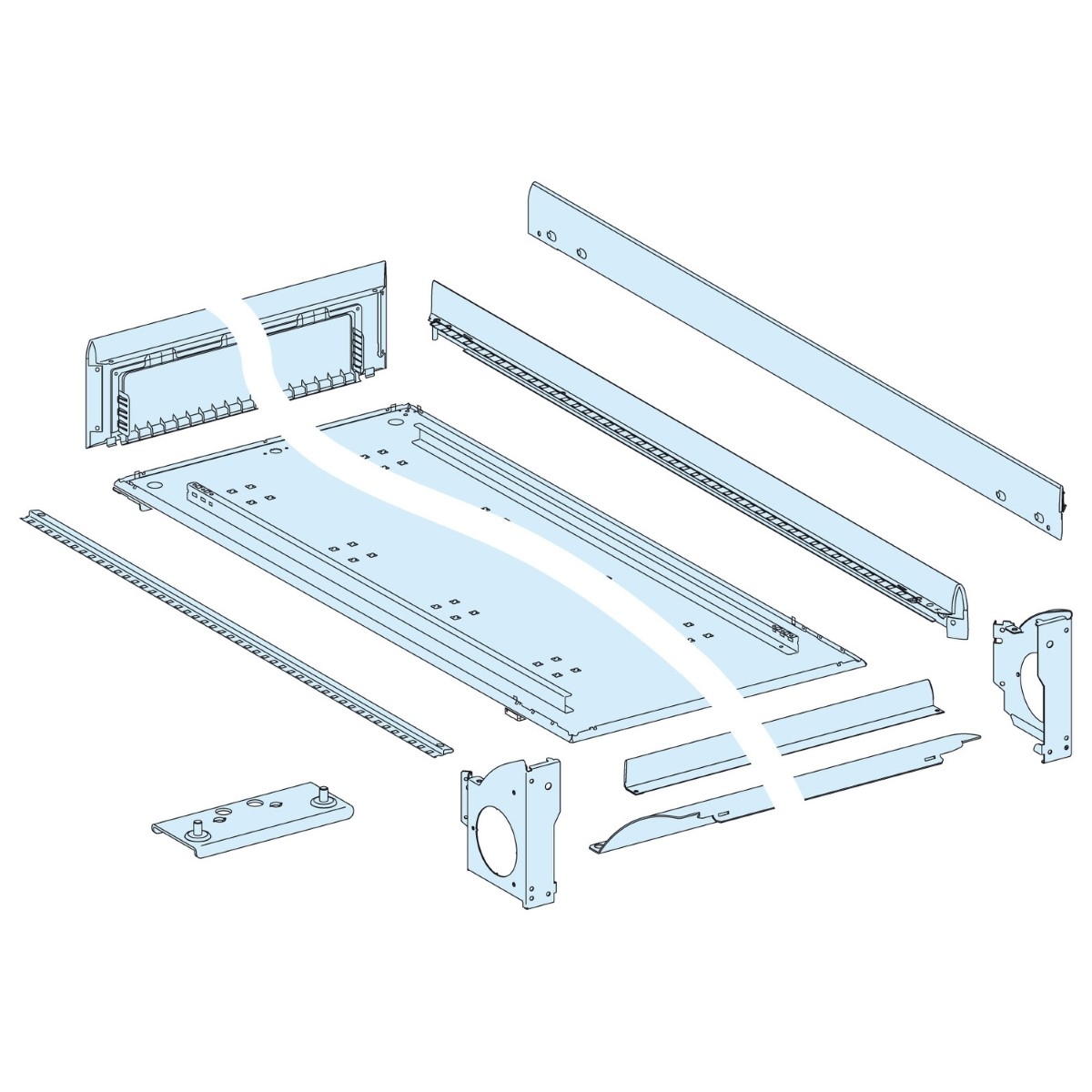 Extension enclosure, PrismaSeT G, Floor standing, without side plates, 33M, W600mm, H1880mm, IP30