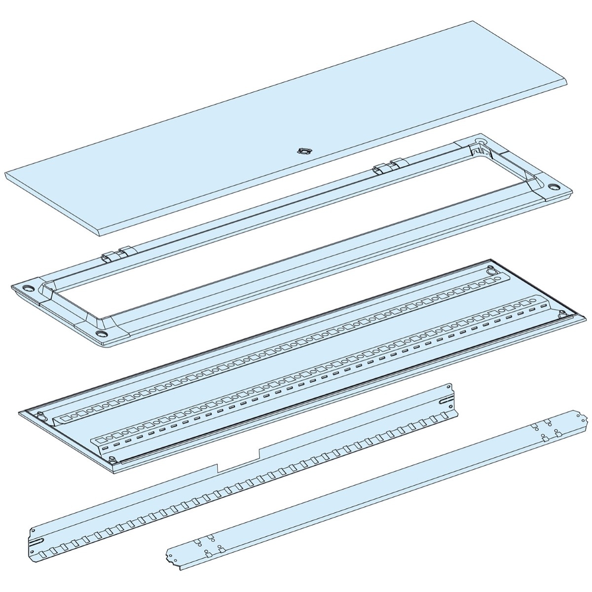 Rear panel & door, PrismaSeT G, for extension duct, 11M, W300mm, H650mm, IP55